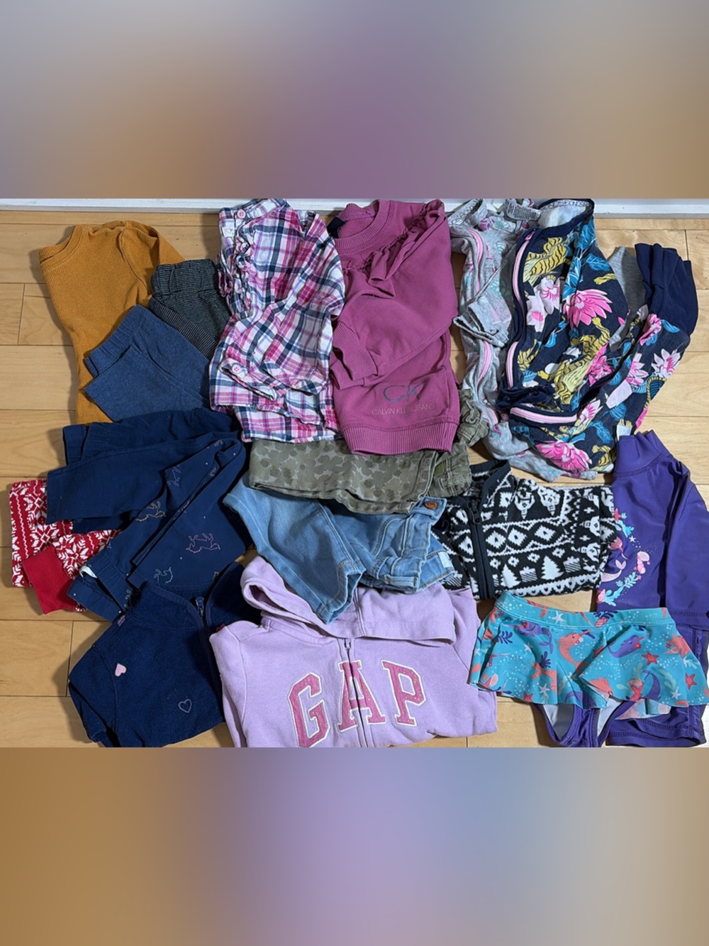 GAP Kids Assorted Colorful Tops & Hoodies Lot - Pink, Navy, Purple, Mustard